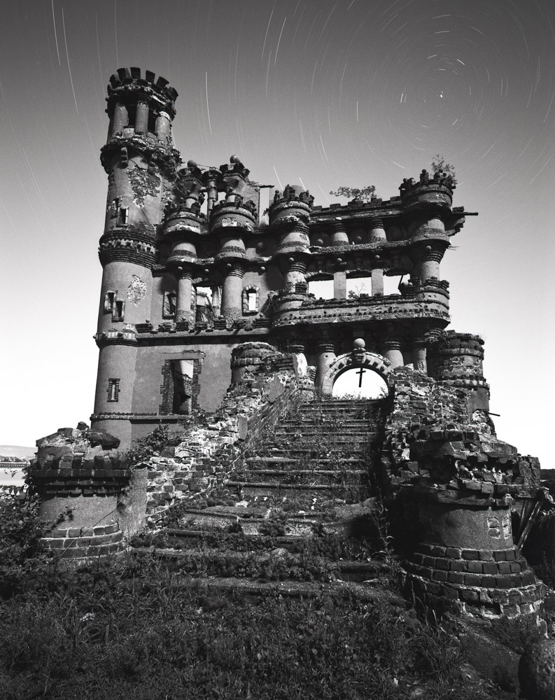 Bannerman Castle 03 ~ Mamiya 7 with 43mm lens ~ 1 1/2 hours at f/11 ~ Fuji Acros 100 film