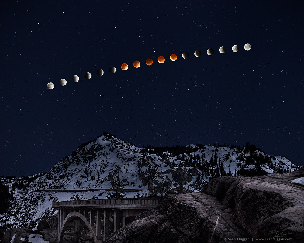 Sean Duggan ~ Lunar Eclipse Over Donner Peak